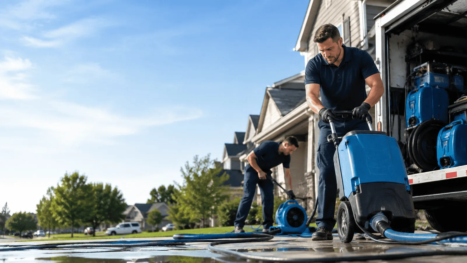 Dehumidification being performed in New Tripoli, PA